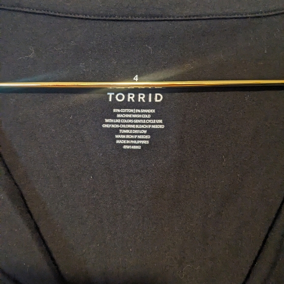 Torrid Black Half Zip Tank Top, size 4X - Picture 4 of 4